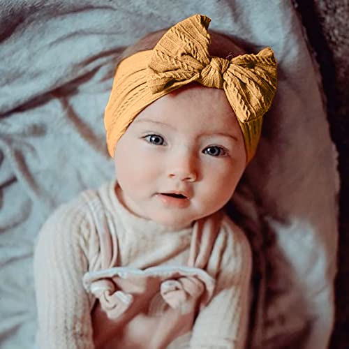 Anhishuilv 3 pacote de malha bebê malha de nylon faixas de cabeça Bandas de cabelo Elastics de cabelos acessórios para cabelos