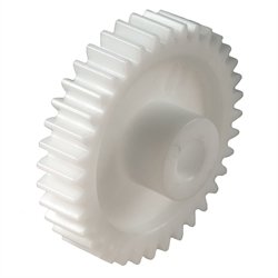 Equipamento de esporão feito de matriz de resina acetal com módulo de cubo 1.5 45 dentes largura de dente 12 mm de diâmetro