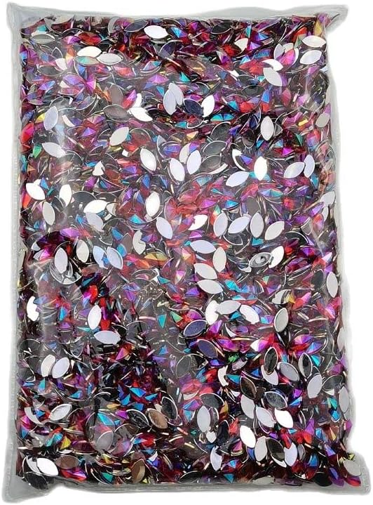 2000pcs olho de cavalo acrílico gulh сразы não correção strassões de cristal folhas de enxerto de unhas de arte decorações