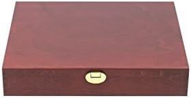 Lindner S2495 -S2122CE Authentic Wood Case Carus para 100 cápsulas de moedas de moedas 50x50 mm/moedas Carrée/Octo