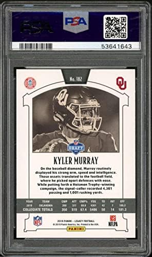 Kyler Murray Rookie Card 2019 Panini Legacy Green 182 PSA 8