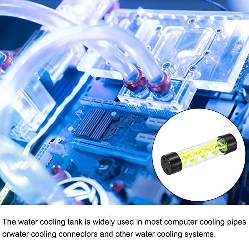Tanque de resfriamento de água cilíndrico de meccanidade G1/4 DIA 50mm Comprimento 200mm Green para PC Refrigere