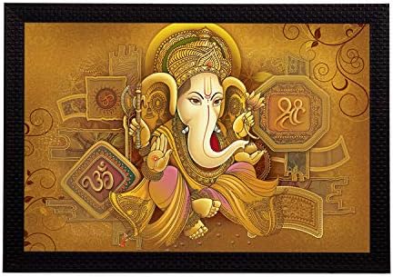 Ecraftindia lorde Ganesha cetim Matt textura UV Pintura artística