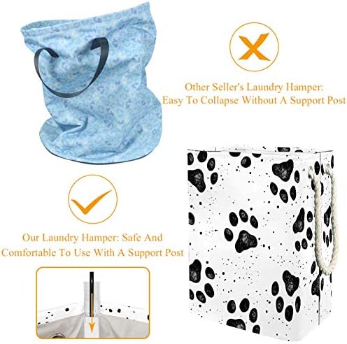 Incomer urso pata impressão 300d Oxford PVC Roupas à prova d'água cesto de lavanderia grande para cobertores Toys de roupas