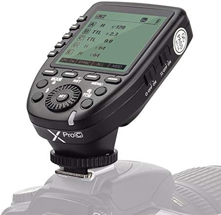 GODOX XPRO-C 1/8000S HSS TTL Trigger sem fio sem fio 5 botões de grupo dedicados 11 funções personalizáveis ​​para câmera de hotshoe