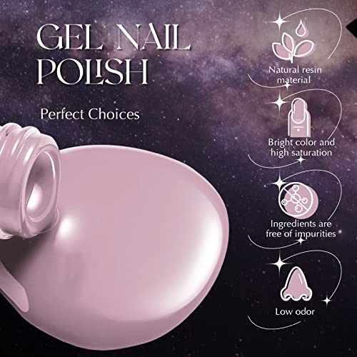 Rosalind White Pink Gel Achaness Conjunto, 6pcs Nude Pink Gel Polhon Gel Collection Pink Collection esmalte cores dos namorados,