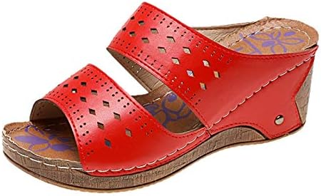 IQKA Women Sandals Sapatos de verão Plataforma de lâminas macias de dedo do pé