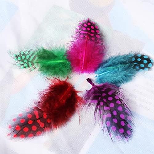 50pcs Guiné Hen Hen Feather Dinging Frango Feathers Cenários, Multicolor, 2,5-10cm