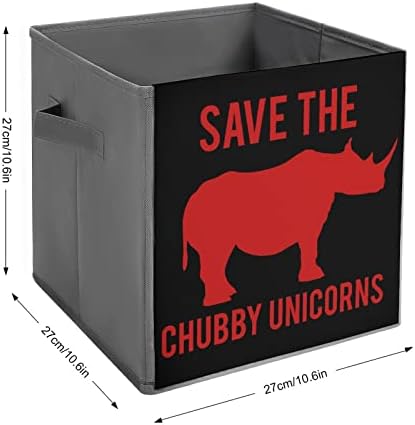 Salve os gordinhos Cubos de Cubos de Cubos de Unicórnios de Armazenamento com Handles Rous