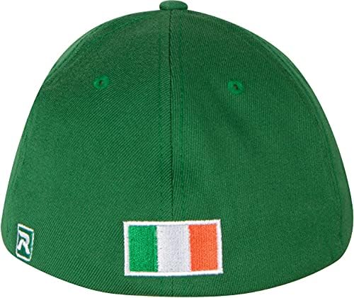 Capinho de beisebol irlandês Green Flexfit com Shamrock Gold e Irlanda