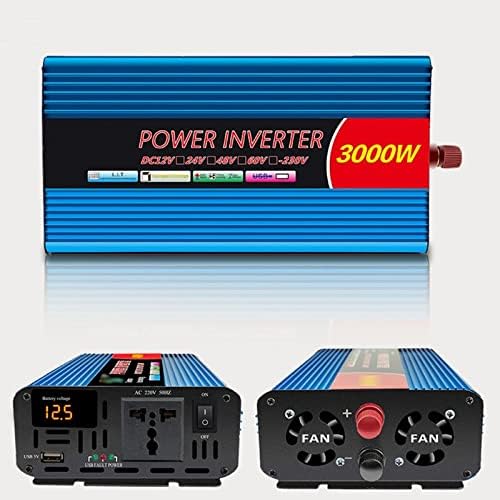 Inversor de carro 3000W 12V 24V DC a 220V CA VOLTAGE VOLTAGE Inverter Inverter Smart Inverter inversor de onda com tela