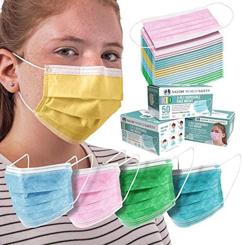 TCP Global Salon World Safety - Kids Face Masks 150 PK 3 -Bly Protetive PPE