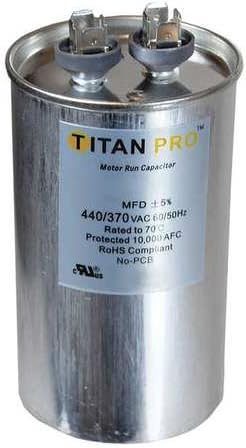 Titan Pro Motor Run Capacitor, 80 MFD, 4-13/16 pol. H