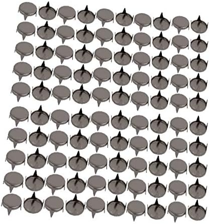 X-Dree 100pcs 12mm de papel plano de cabeça plana Brad prata cinza para scrapbooking artesanato (100 unids 12 mm bricolaje