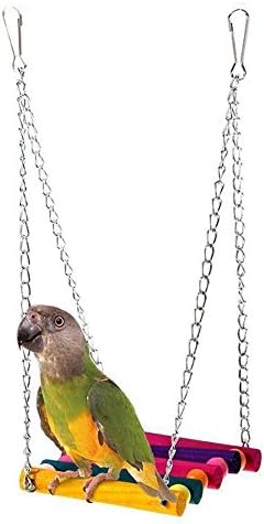 VKTECH® 5PCS PARTE PARROT PARROT PARROTEET Budgie Cockatiel Cage Hammock Swing Toy Hanging Toy