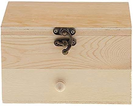 Yasez Jewelry Box- Natural Wood Drawer Jewelry Box Case Storage Organizer Diy artesanato artesanal