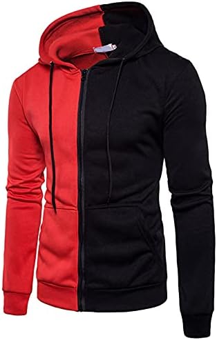 Jaqueta de capuz para homens para homens 2022 jaqueta de outono colorblock zipper jacket moda masculina casacos de inverno