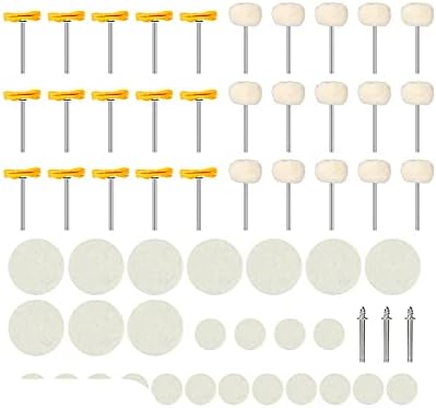 Kit de roda de polimento de moagem de koaius 3.0/3.175mm haste de algodão hastreco de polimento de disco de disco de palhetas mini