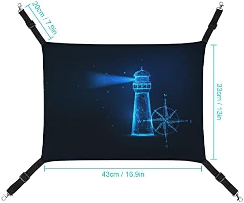 Hammock de gato azul Lighthouse Bed Chapeled Janela de gaiola de pendura Salvando o espaço para animais de estimação pequenos