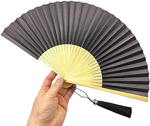 Scripture dobring Fan Bamboo Classical Religious Hollow com Tassel Decoration Diário Fan Dobring