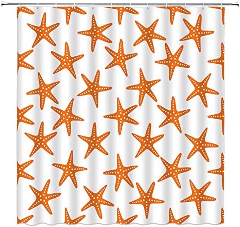 Cortina de chuveiro mSaynfg Starfish chuveiro náutico Cute costeiro vital marinha abstrato estrelas do mar de verão