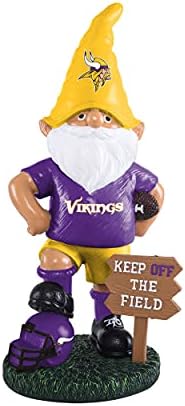 Foco NFL Unissex-Adult NFL Logo Mantenha a estátua do jardim de campo ao ar livre Gnome 8