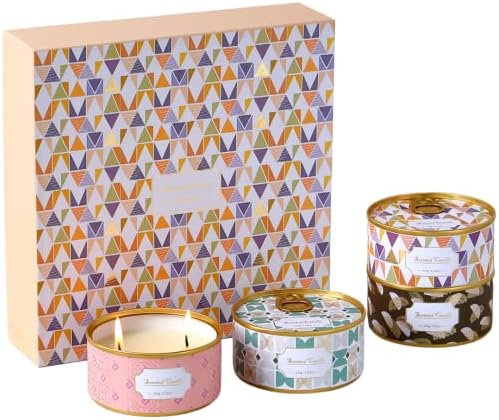 Velas perfumadas a caudas 4 x 4,2 onças conjunto para mulheres, alívio do estresse de aromaterapia, spa, ioga, amigos, banho,