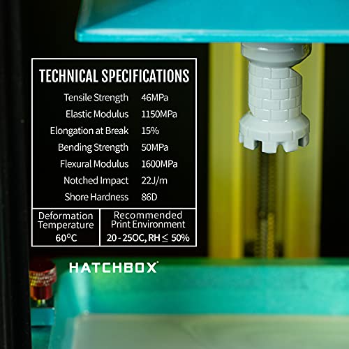 Resina da impressora 3D Hatchbox, alta precisão de alta precisão não quebrada de 405 nm Cura de fotopolímero para impressão