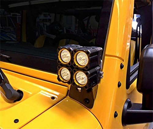 KC Hilites 7316 2007-2014 Jeep Wrangler JK Brola de pára -brisa suportes de montagem de luz - Conjunto de 2 ”