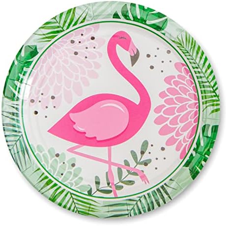 ROYAL Bluebonnet Flamingo Party Supplies - Serviço para placas de 24 flamingo, guardanapos de papel e copos de festa - Festas