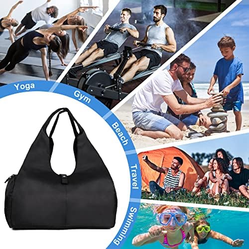 Bolsa de ginástica de ginástica crítica Bolsa de ioga feminina - se encaixa em 13,3 laptop + compartimento de sapatos,