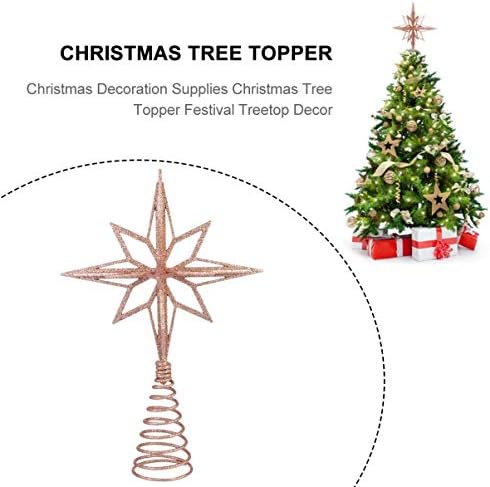 JoJofuny Christmas Tree Decoration Golden Star Star Christmas Tree Tree Tree Treepper Treetop Decor Star Decoration Star,