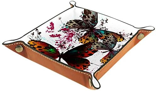 Design de borboleta Lyetny com asas coloridas Organizador Bandejas de armazenamento Caixa de cabeceira Caddy Desktop Alteração da carteira