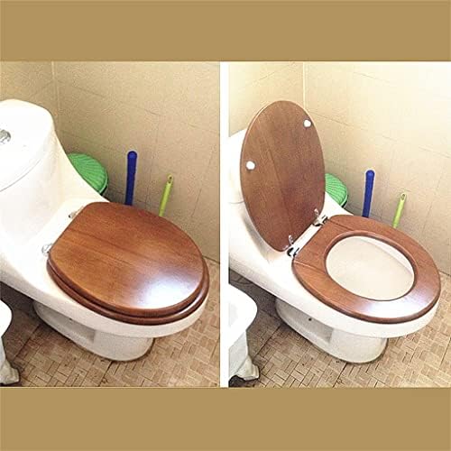MJWDP universais assentos de vaso sanitário de close lento, capa de assentos de madeira em forma de madeira maciça, tampa do vaso