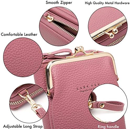 Carteira de telefone celular crossbody para mulheres mini -celular bolsa de ombro com cinta para mulheres couro pu