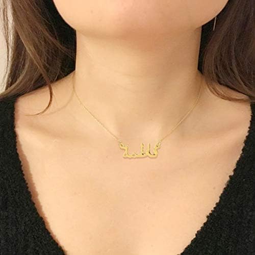 Colar de cartas de holibanna letras árabes colar de personagem pendente arabiano pendente letras árabes Cadeia elegante