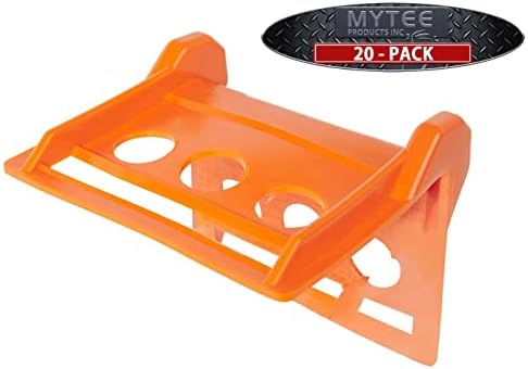 MyTee Products V Placa em forma de 4 Protetores de borda de canto de plástico laranja para cargas de carga | Amarra a pulseira