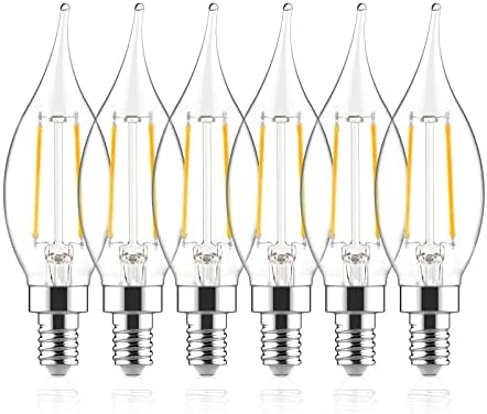 Lâmpadas de lâmpadas lideradas por candelabra de candelabro, E12 LED BULLBE 40 WATT Equivalente, lâmpadas de lustres