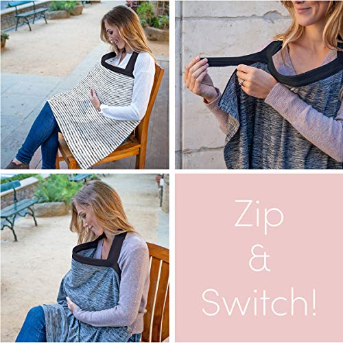 Bebe Au Lait Zip & Switch Enferming Cober - cinza e listras