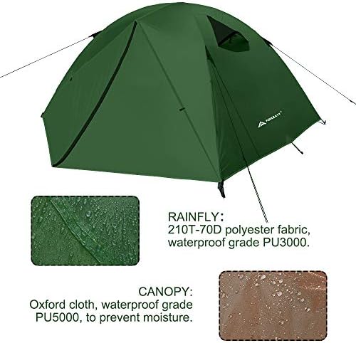Tenda de acampamento forceatt 2/3/4, Profissional à prova d'água e barraca de mochila leve à prova de vento adequada para externo,