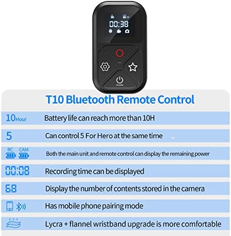 Controle remoto para a GoPro, Telesin Magnetic Wireless Remote Controller com LCD Display Wrist Scorre para Go Pro Max GoPro Mini