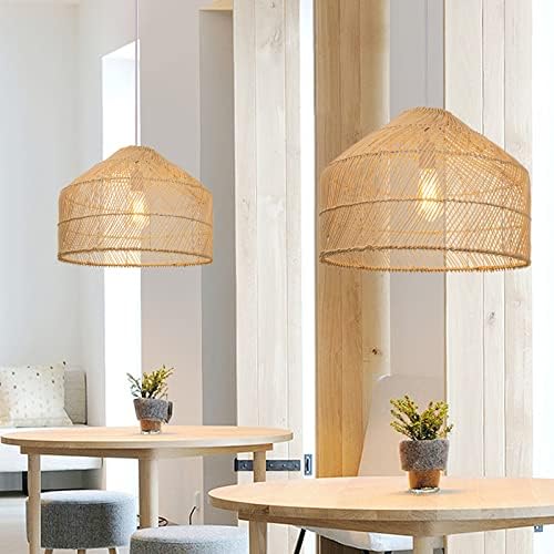 Arturesthome Lights Lights Lampshade Wicker Rattan Light Light Candelier para o corredor da sala de jantar da ilha de