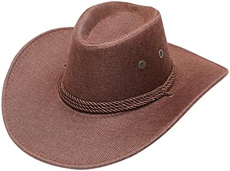 Solid Solid Casual Summer Western Fashion Cowboy Sun Hat Wide Brim Travel Fashion Sun Cap