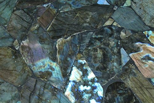 Rajasthan Gems Handmade Semi Precious Labradolite Stone Side Mesa de café Top Decorativa Decorativa