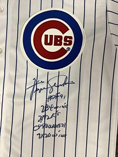 Fergie Jenkins assinou o autógrafo de beisebol de Jersey Chi Cubs Hof 91 JSA COA STATS - Jerseys autografadas da MLB