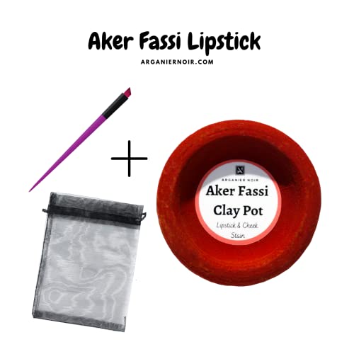Arganier Noir Aker Fassi Lip and Cheek Stain- Longa During Buildable Color