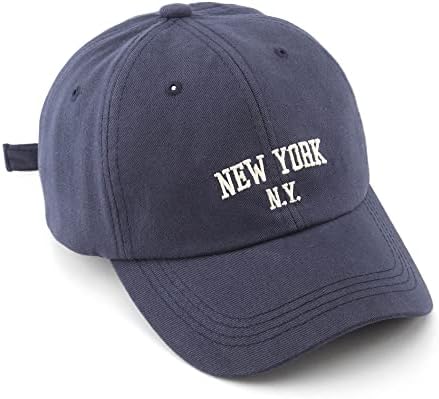 New York Borderyer Baseball Cot Cottoner Trucker Dad Dadd com tampa de viseira de fivela ajustável para homens mulheres