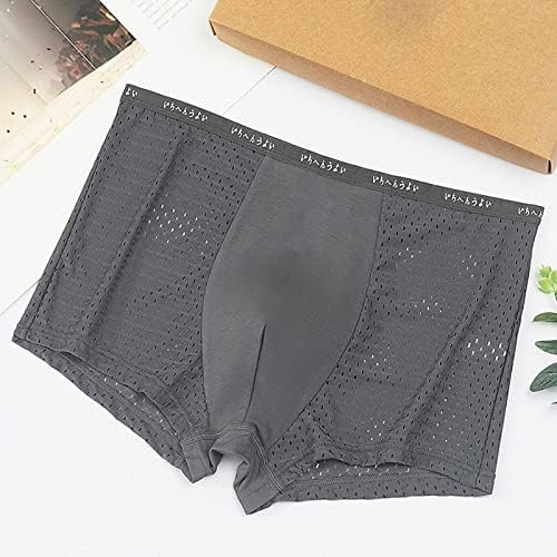 Cueca de algodão masculina cueca cueca de cueca suave malha de algodão confortável de algodão respirável