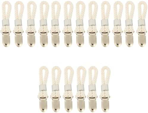 Hemotão 18 PCs Crela resistente de pano conveniente pano branco Racks de banheiro Banheiro gancho Clipe Braided Rane