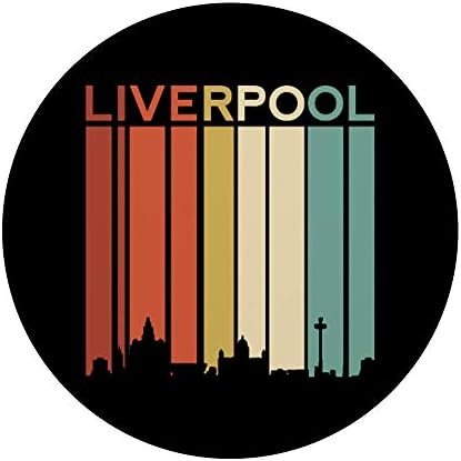 Liverpool Inglaterra Londres Retro City Skyline Architecture Popsockets Swappable PopGrip